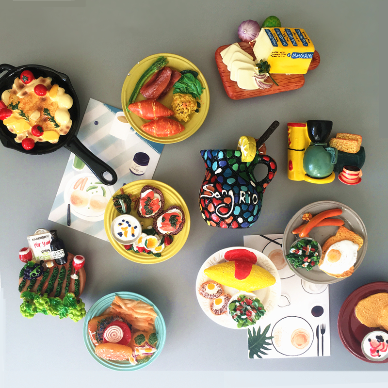 North Eurowind Bread Western Dining Eu Style Tourist Souvenirs Fridge Sticker Magnet Creative Magnetic Sticker Wedding Decoration