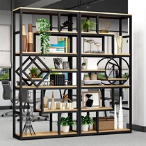 Simple bookshelf floor-standing storage rack space-saving entrance hall office screen partition flower stand living room iron decorative rack