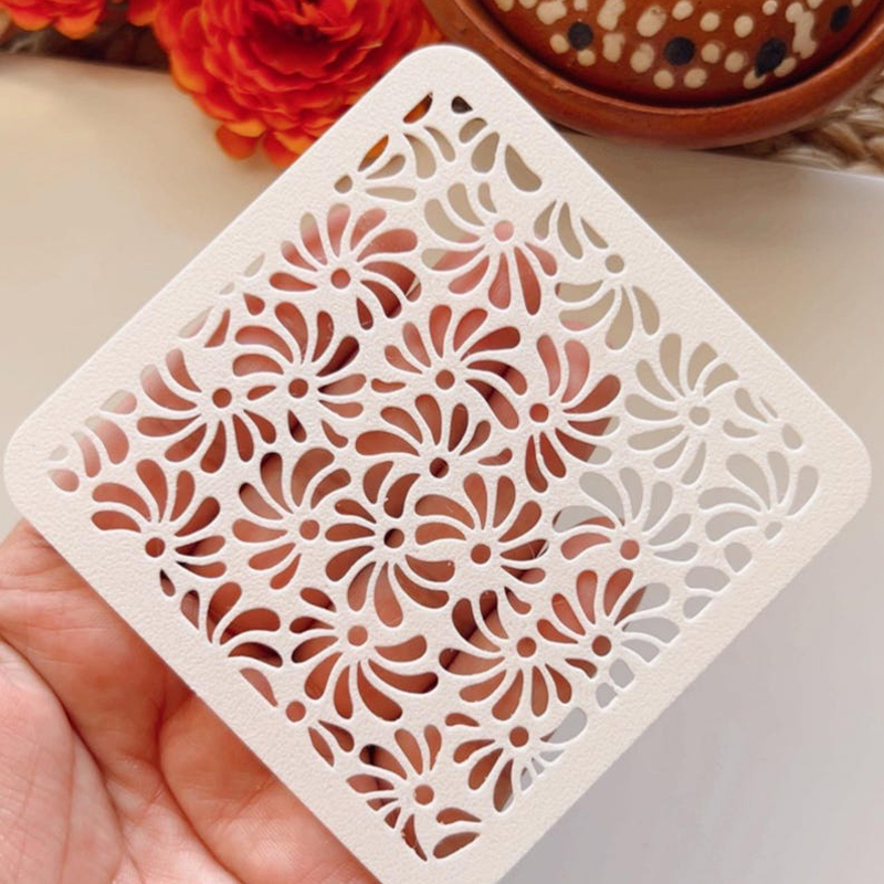 Clay Soft Pottery Cookie Fondant Flower Press Polymer Adhesive 3mm Thickness Mold