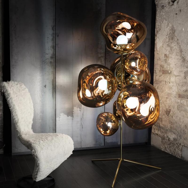 Tom Dixon Cone Floor Volcanic Lava Floor Lamp Designer Model for Living Room, Bedroom, Study, and Ambiance