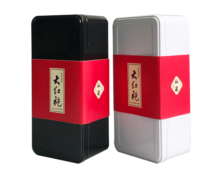 Tea can iron box Dahongpao Tieguanyin universal tea can packaging box rectangular large storage box