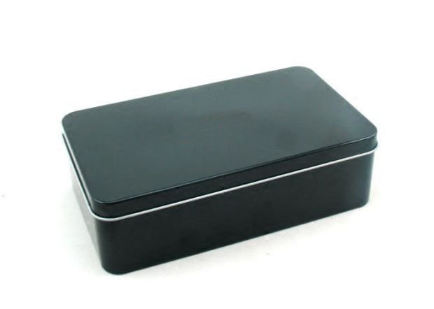 Storage box Iron box Black iron box Tea box Large tinplate storage box Living room study decoration box