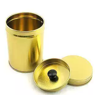 Inner lid tea jars golden tea cans small round cans sealed metal iron boxes tea packaging tea boxes iron cans