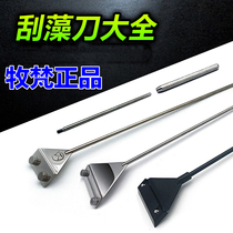 Pasta water grass fish tank scraper for removing algal knife small dead angle brush cleaning with clean long handle cleaning deviner tool
