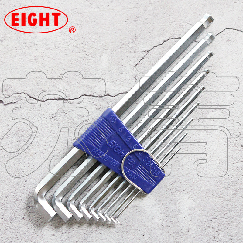 Japan original Hundred Ley EIGHT Lengthened Ball Head Socket Inner Hexagon Wrench Suit short tail TTS-7 9 TTS-9Z