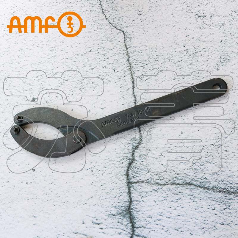 Original German Imported Amf Articulated Pin Wrench, Straight Head, with Fixed Pin Head, 764C Series 628800 Original German Imported Amf Articulated Pin Wrench, Straight Head, with Fixed Pin Head, 764C Series 628800