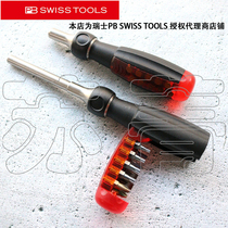 Manche de tournevis à cliquet dorigine suisse PB SWISS TOOLS avec compartiment pour embouts PB 6510 R-100 30