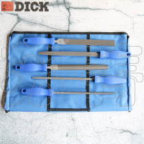 Dick multi-purpose file set originally imported from Germany fine tooth file plastic file handle 5-piece set rolled bag