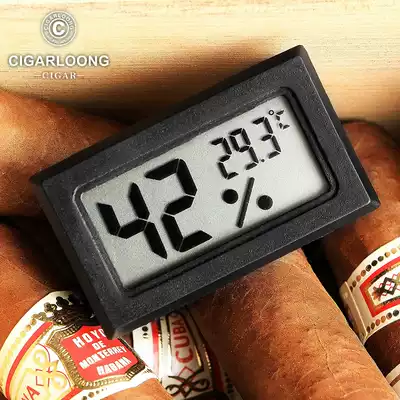 Mini electronic precision thermometer cigar hygrometer thermohygrometer cigar box hygrometer living room thermometer hygrometer