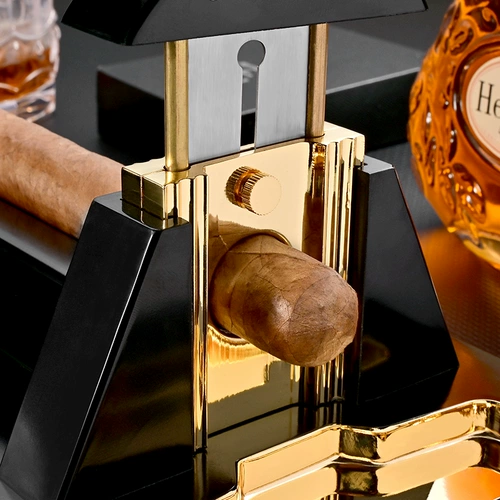 Сигарлуонг сигарные ножницы гладкие и изысканные тайваньские текстуры сигар ножнины с сигарной из нержавеющей стали нож сигар