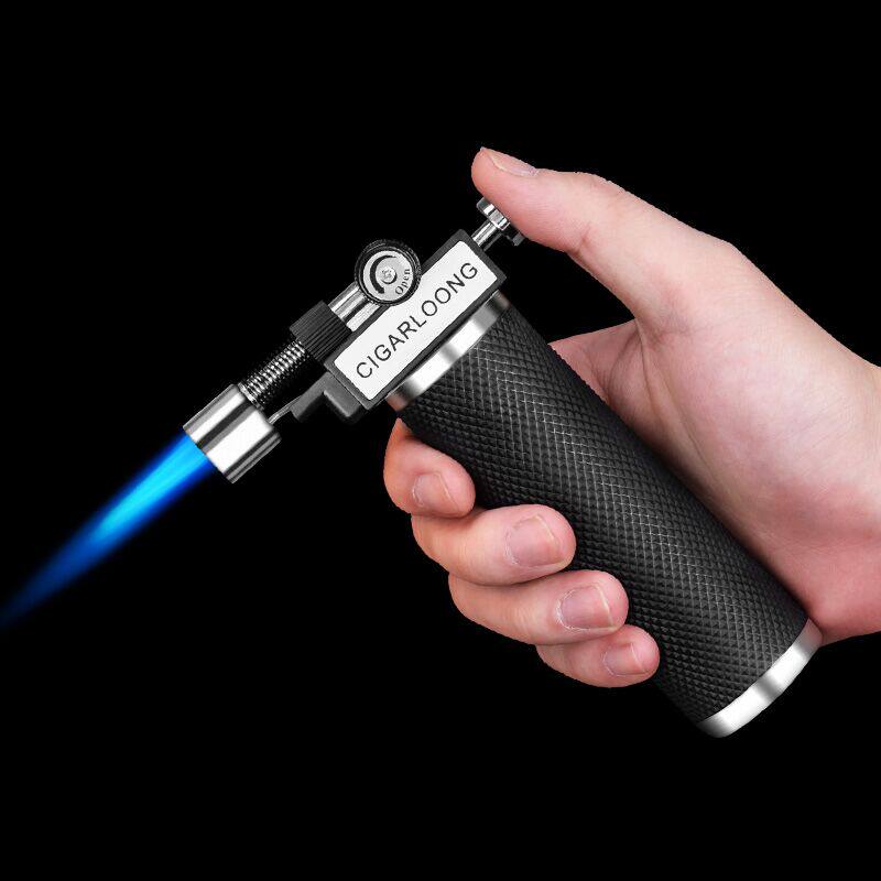 Cigar lighter creative men's personality lighter windproof straight into the desktop electronic cigarette lighter