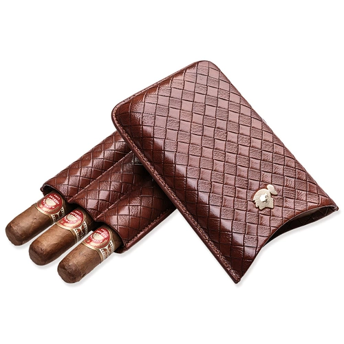 Увлажняющий портативный трехэтапный чехол для путешествий, курительные принадлежности, подарочная коробка, упаковка, из натуральной кожи