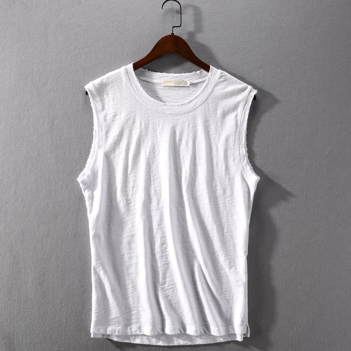 New men's sleeveless vest pure cotton washed casual old hole youth cotton hurdler sports base undershirt