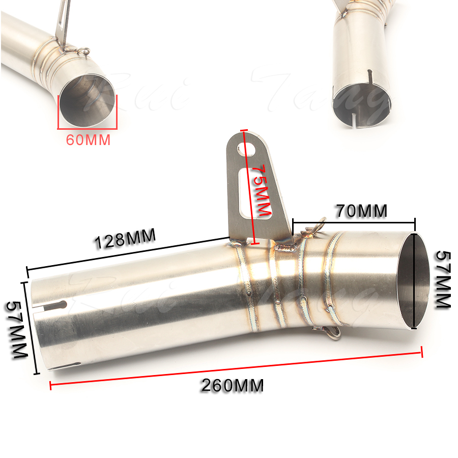 Sửa đổi xe máy AR carbon sợi 61MM ống xả BMW S1000RR phần giữa kết nối ống thép không gỉ - Ống xả xe máy pô xe wave s 100