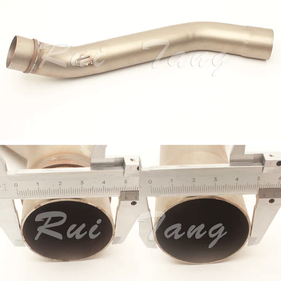 Phụ kiện xe máy sửa đổi Z750 ZX10R Z800 màu xanh ống đu thép không gỉ phần giữa ống xả - Ống xả xe máy ốp pô xe vision