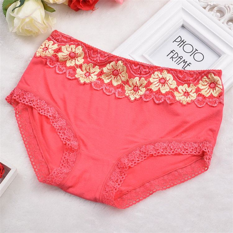 Authentic Xiaotian trẻ em 8815 sợi tre hoa thoáng khí ren tam giác eo phụ nữ đồ lót đầy đủ 10 vận chuyển quốc gia quần xì nữ