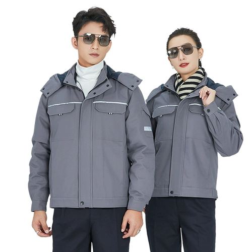 Хлопковый зимний износостойкий комплект для работы, куртка, рабочая одежда, увеличенная толщина, делается под заказ