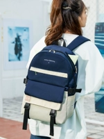 Школьный рюкзак для школьников, сумка через плечо, модный вместительный и большой ноутбук, для средней школы, в корейском стиле, простой и элегантный дизайн