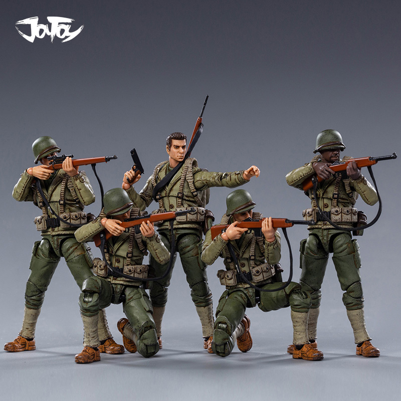 World War II US Marine Corps Group Of FiveDark source Man soldier 3.75 inch series 1 : 18 beautiful Marine Corps special type tactics troops airborne Reconnaissance company USMC