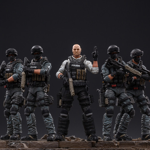 Five Person Team Of Hong Kong City PoliceDark source Man soldier 3.75 inch series 1 : 18 beautiful Marine Corps special type tactics troops airborne Reconnaissance company USMC