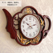 Lisein Solid Wood Hanging Clock Living Room Mute Art Timepiece New Chinese Teapot Creative Home Decoration Clock Wall Clock