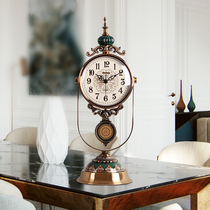 Living Room Seat Clock Old Swing Piece Nordic Home Creative Stylish Personality Desk clock Desktop Bedroom mute American timepiece