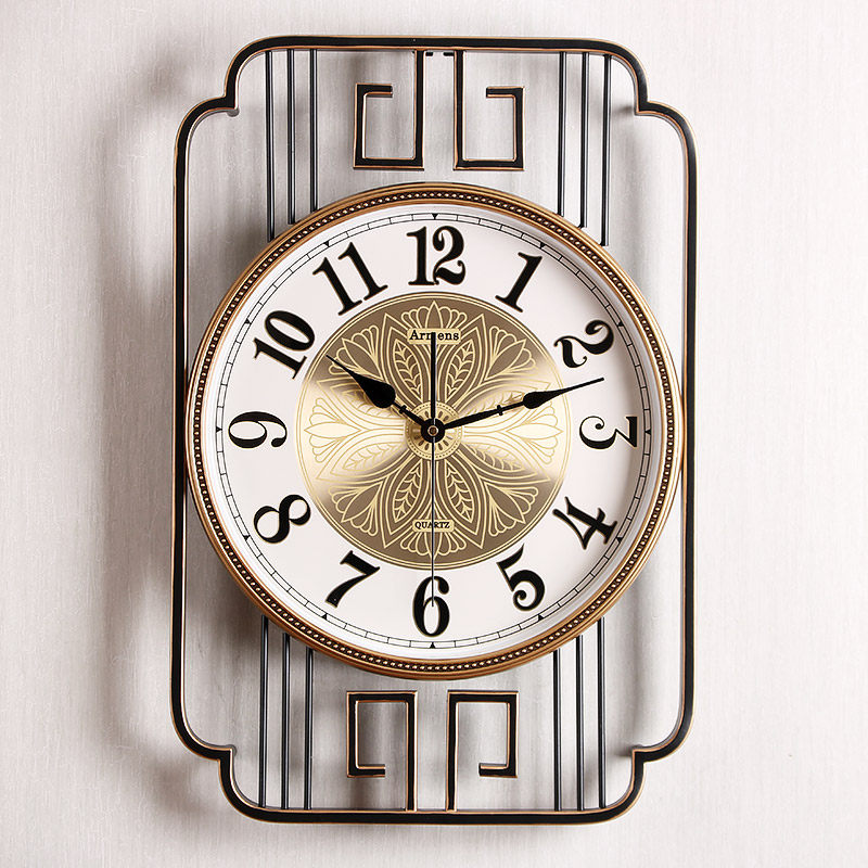 Hanging Clock Living Room Home Fashion Creative Minimalist European Style Muted Watch Nordic Light Extravagant Personality New Chinese Quartz Clock