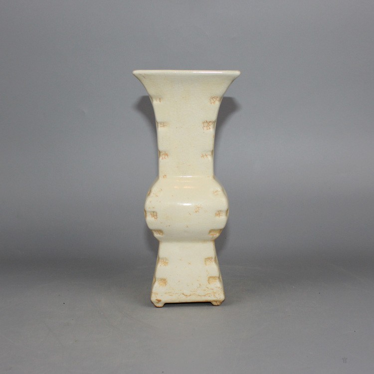 The Five Famous Kilns of the kilns of the Song Dynasty Square Painting Stirrupi of the Old Kiln Ancient Play Antique Collection Home Imitation Ancient China Porcelain