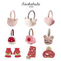 9N milk dads Home Rockahula Aw23 new children knit wool wire gloves Cartoon warm ear cover