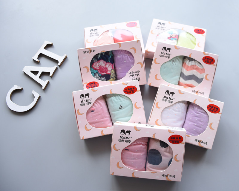 3 boxes Ancaramie lala hawksbill Turtle Love Girl Leka Cotton Briefs Triangle Four-corner Pants Boxed 2 Dress