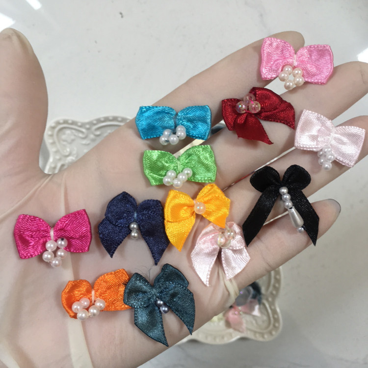 100 - pieces of fabric accessories accessories accessories for accessories of small butterfly - bead butterfly - bow with bead