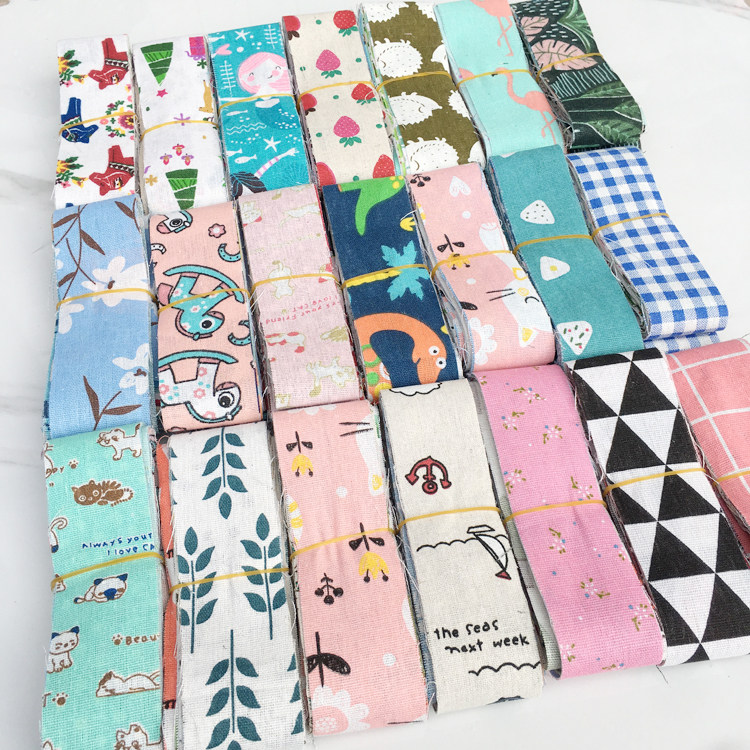 10 m clip accessories laying linen fabric printed wrapping side strips retro wind roller side strips clothing with hand