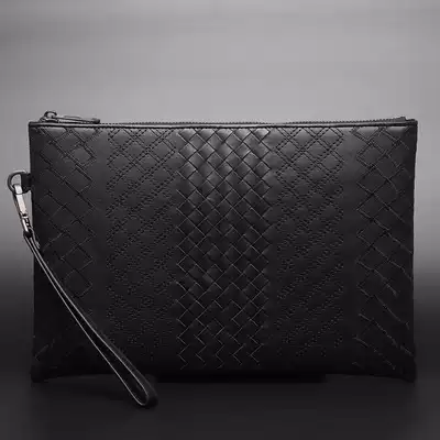 Hand bag hand letter bag casual handbag men's leather men's bag 2020 New Tide woven hand grip bag