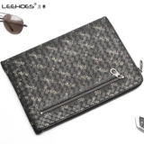 Сумка с петлей на руку, модная плетеная тонкая маленькая сумка клатч, 2020, из натуральной кожи