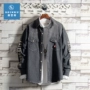 thương hiệu Soinku mỏng denim áo jacket nam triều Spring Harbor gió thủy triều ins đẹp trai áo khoác sinh viên hoang dã - Áo khoác đôi đồ đôi nam nữ