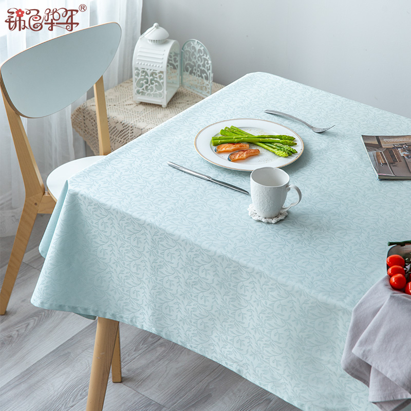 Table cloth Art waterproof and greaseproof and burn-free rectangular table cloth pure color jacquard square small table cloth