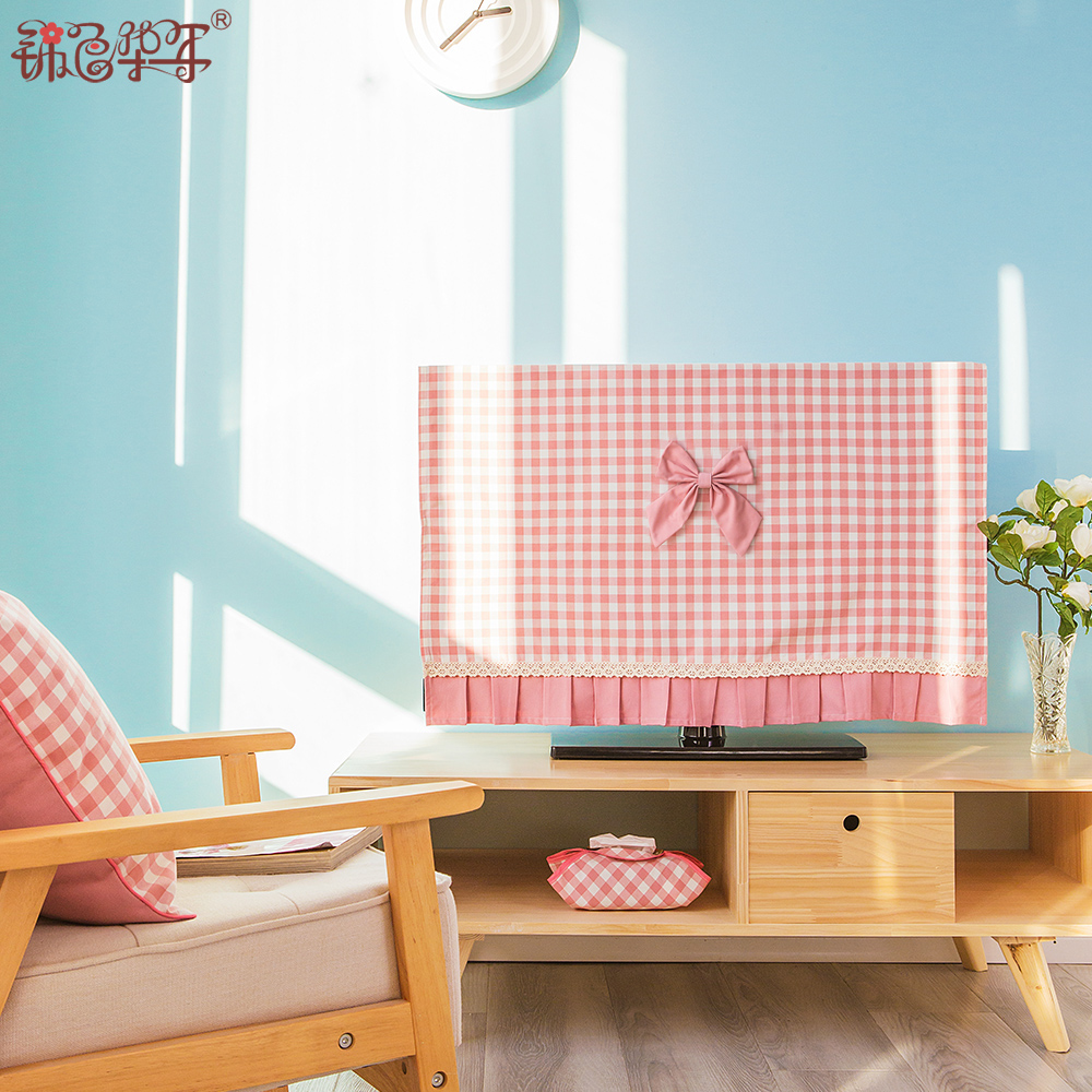 European-style fabric TV cover LCD TV set 55 inch TV curtain dust cover TV cloth cover cloth cover towel household