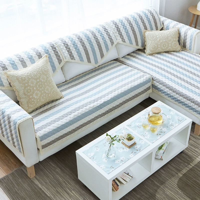 Sofa đệm đơn giản hiện đại châu Âu sofa da mahogany sofa đệm vải cotton chống trượt chaise đệm tùy chỉnh - Ghế đệm / đệm Sofa