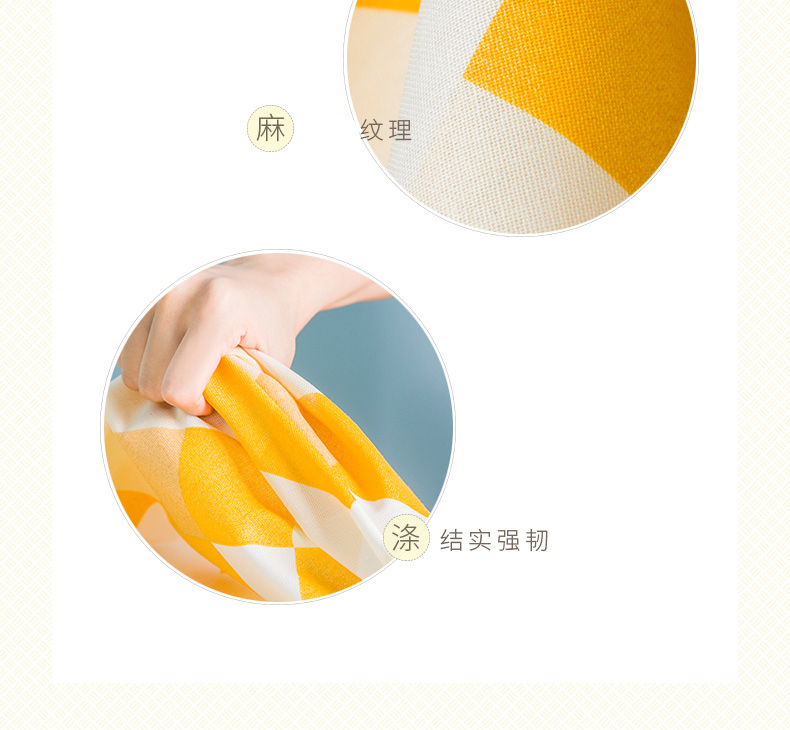 Ming vàng kẻ sọc vải khăn trải bàn cotton và lanh nhỏ tươi không thấm nước và chống dầu chống vảy bàn dùng một lần khăn trải bàn đơn giản Bắc Âu - Khăn trải bàn khăn trải bàn uống nước