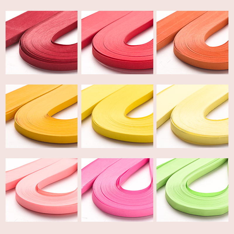 Roll Paper Strips Monochrome Roll Paper Strip Roll Paper Material Note Pure Color Art Deco Paper Roll Toilet Paper Strips Diy Hand Origami Paper Curl Paper Roll Paper material Colour photocopy paper handmade paper note student paper 5mm