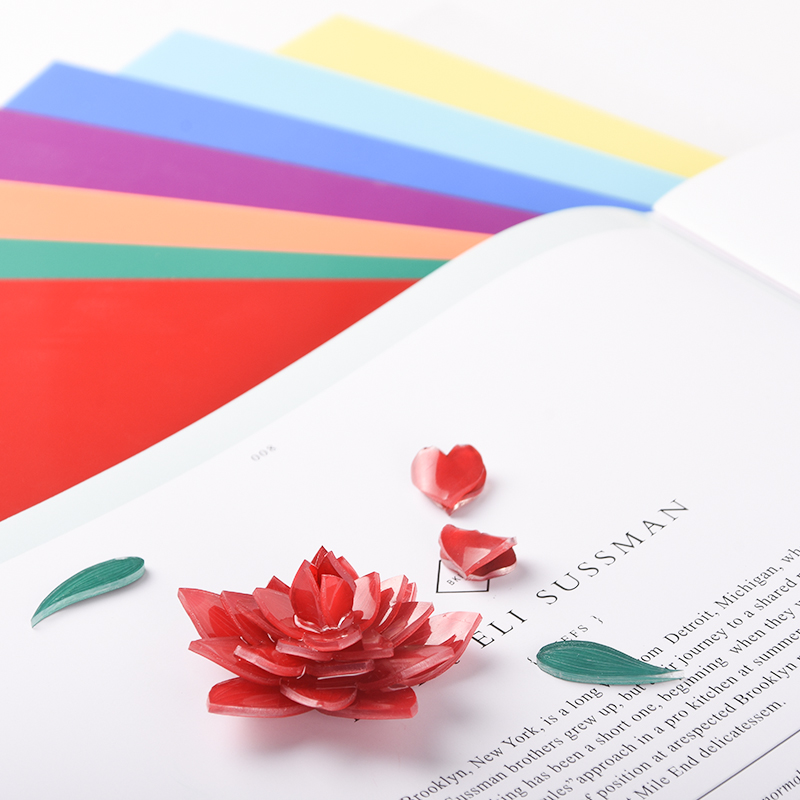 Impression time middot color heat shrinkable sheet DIY handmade material can be color pencil hand drawn