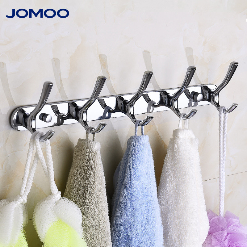 Nine pastoral bathroom hanging clothes hook clothes hook door rear hook clothes hat hook balcony hooks Wall hanging piece 5 hooks 938805