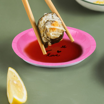 Marriage disposable paper vinaigrette dipped saucer small seasoning dish household dumpling dish soy sauce vinaigrette seasoning dish