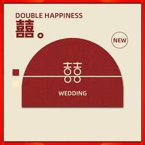 Wedding floor mat festive entrance wedding room full carpet bedroom festive door mat into the door mat red non-slip mat