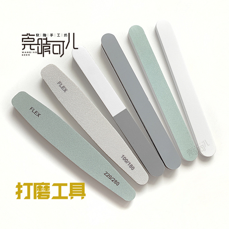 Polished Strip Tetrahedral Polished Block Bifacial Thickness Sponge Soft Pottery Clay Model Human Doll Handmade Tool