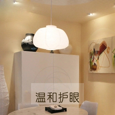 Ikea Paper Lantern Light Dining Hall Lampshade Pendant Hotel Mid-Autumn Festival Decoration Handmade Pendant Lamp Minimalist Light Chandelier