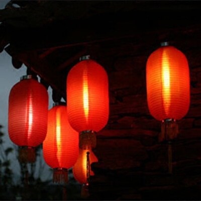 New Year's Lantern Festival during Spring Festival Gala lanterns Great red lanterns Folded Lantern Day Style Outdoor Waterproof Advertising Lantern-Taobao