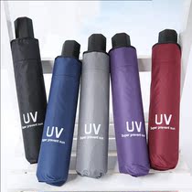 Business umbrella plus barometer umbrella dual-use umbrella double male and female sun umbrella large ten-bone black plastic sunshade printed LOGO