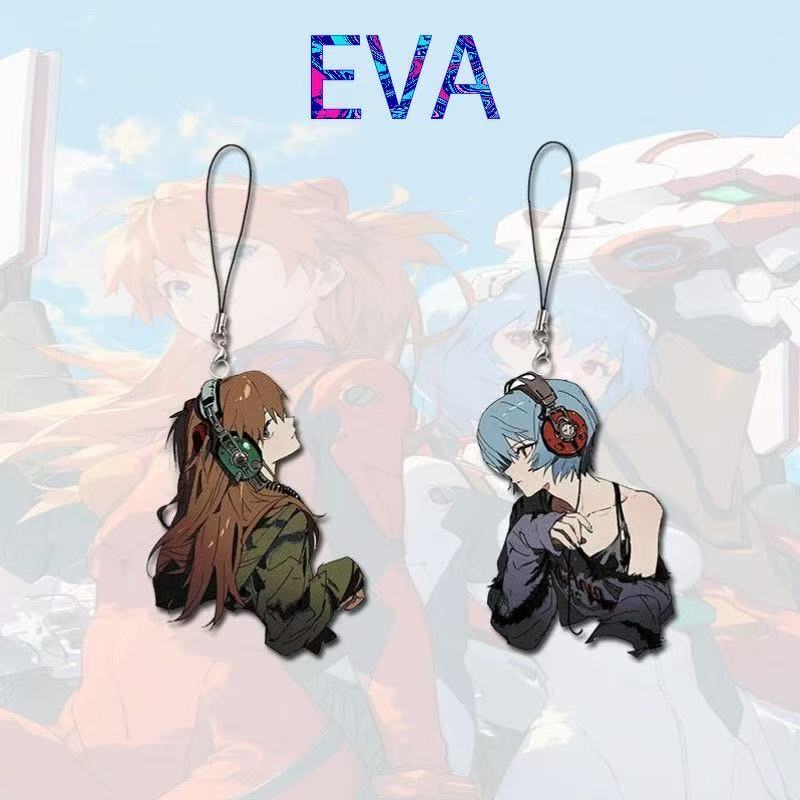 Eva Neon Genesis Evangelion Phone Chain Pendant Merchandise Asuka Ayanami Rei Student Backpack Gift Ornament