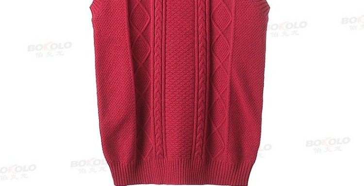 Áo len Berkron vest mùa thu đông kinh doanh áo len cổ chữ V vest trẻ trung ấm áp sợi cotton Slim áo len nam cổ lọ hàn quốc
